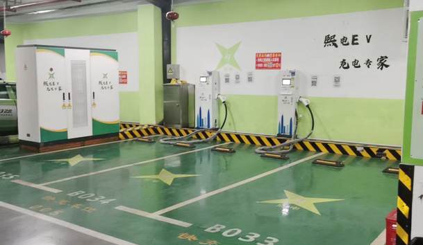 地下停車場電動汽車充電樁分體式充電堆項(xiàng)目案例