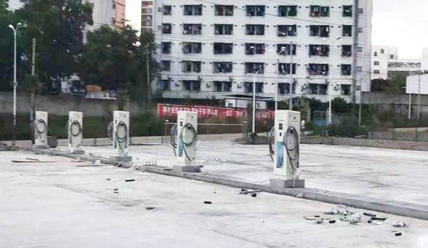 海南省定安縣辰龍客運站充電站120KW雙槍恒功率項目